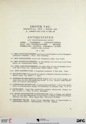 Antiquitäten aus verschiedenem Besitz [...] (Nr. 1-223)