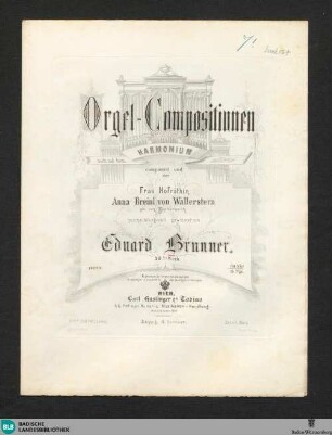 Orgel-Compositionen : auch auf demHarmonium ausführbar; 30tes Werk