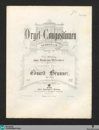 Orgel-Compositionen : auch auf demHarmonium ausführbar; 30tes Werk
