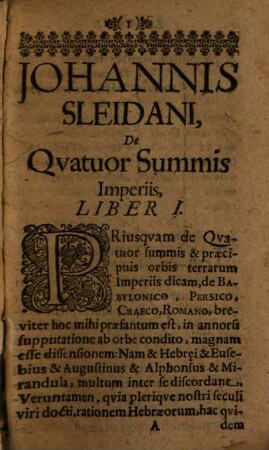 De quatuor summis imperiis : libri tres