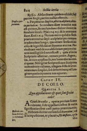 Caput IV. De Coelo.