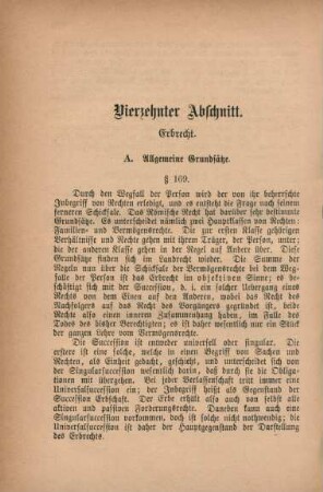Vierzehnter Abschnitt. Erbrecht.