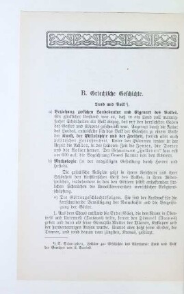 B. Griechische Geschichte