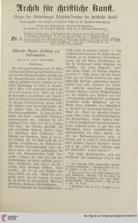 17: Albrecht Dürers Stellung zur Reformation, [3]