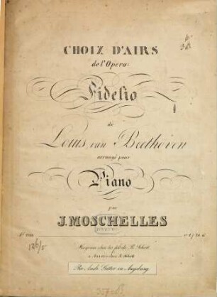 Choix d'airs de l'opéra Fidelio