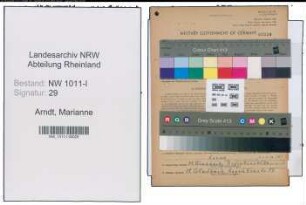 Entnazifizierung Marianne Arndt , geb. 12.03.1895 ()