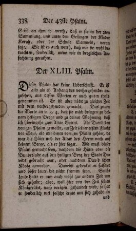 Der XLIII. Psalm.