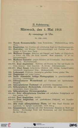 II. Auktionstag (Nr. 389-840)