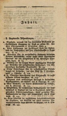 Neues Forst-Archiv zur Erweiterung der Forst- und Jagd-Wissenschaft und der Forst- und Jagd-Literatur. 29, 29 = Bd. 12. 1805