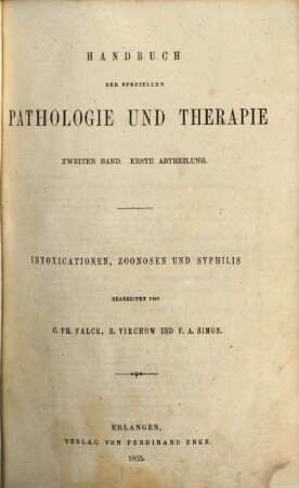 Intoxicationen, Zoonosen und Syphilis
