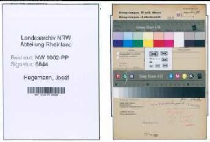 Entnazifizierung Josef Hegemann , geb. 06.10.1910 (Schreiner)