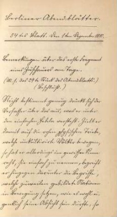 54tes Blatt. Den 1ten Dezember 1810. [handschriftlich, lithographiert]