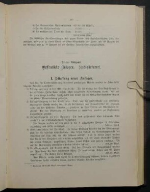 Dritter Abschnitt. Oeffentliche Anlagen. Stadtgärtnerei.
