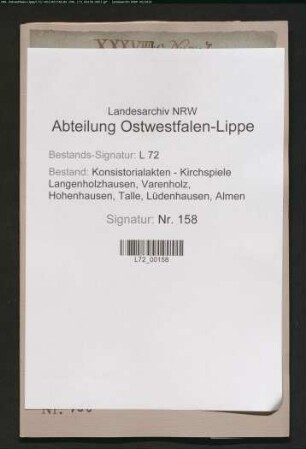 Schulhaus und Küsterhaus zu Almena [siehe auch Nr. 137]