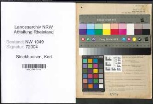 Entnazifizierung Karl Stockhausen , geb. 04.11.1908 (Kaufmann)