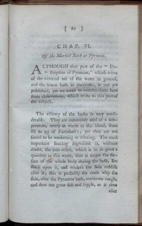 Chap. VI. Of the Martial Bath at Pyrmont