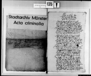 Strafsache gegen Witwe Johan Kamphove, geb. Anna Stumme wegen Ehebruchs mit dem Schwerte hingerichtet