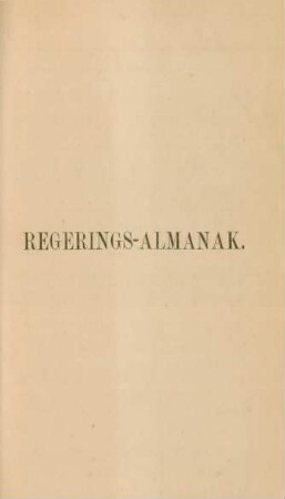 Regerings-Almanak