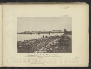 Eisenbahnbrücke über den Rhein bei Mainz.