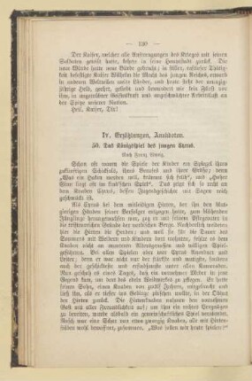 IV. Erzählungen, Anekdoten