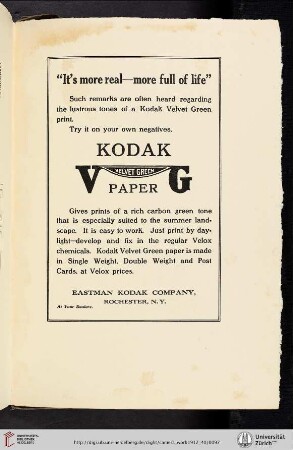 Eastman Kodak Company [Kodak Velvet Green Paper]