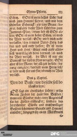 Das 9. Capitel. Von der Buße / wie dieselbe soll beschaffen seyn?