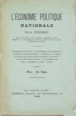 L' économie politique nationale