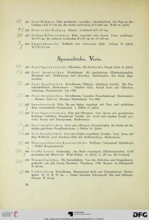 Spazierstöcke, Varia (Nr. 455-466)