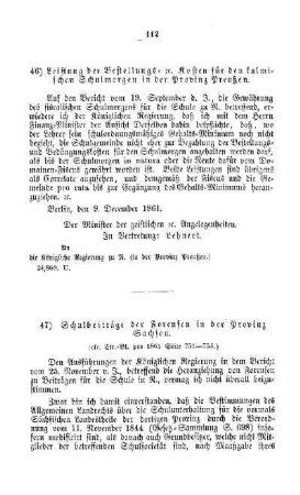 Schulbeiträge der Forensen in der Provinz Sachsen : [V. Elementarschulwesen]