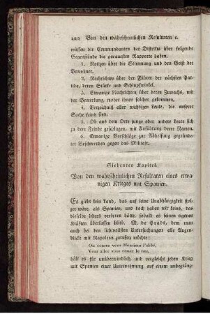 Siebentes Kapitel. Von den wahrscheinlichen Resultaten eines etwanigen Krieges mit Spanien