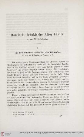 13: Die altchristlichen Inschriften von Wiesbaden