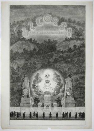 Die große Illumination beim Saturnusfest oder Berkwerksfest 1719 im Plauenschen Grund