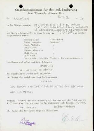 Härlen, Erich, Dr.
