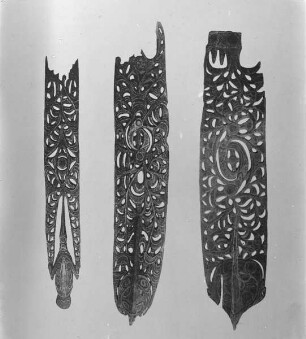 Geschnitzte Bretter vom Kaiserin-Augusta-Fluß (Sepik)