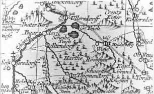 Waldhufen-Thiemendorf. Oberlausitzkarte, Schenk, 1759