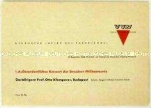 Programm des 1. Außerordentlichen Konzertes der Dresdener Philharmonie anlässlich des Gedenktages für die Opfer des Faschismus