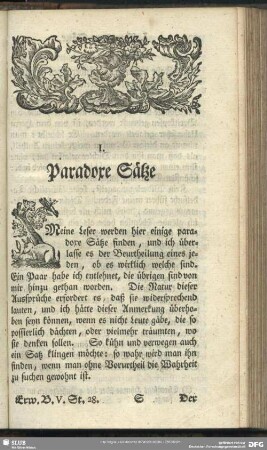 I. Paradoxe Sätze