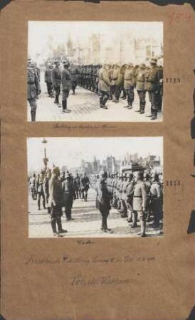 Der König im Gespräch mit Offizieren, (Frontbesuch S.M. König Ludwigs III in Lille 15.05.1918)