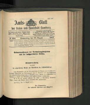No. 204, 16. August 1917