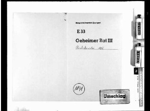 Reichsbehörden und Reichsbeamte: Reichskanzler