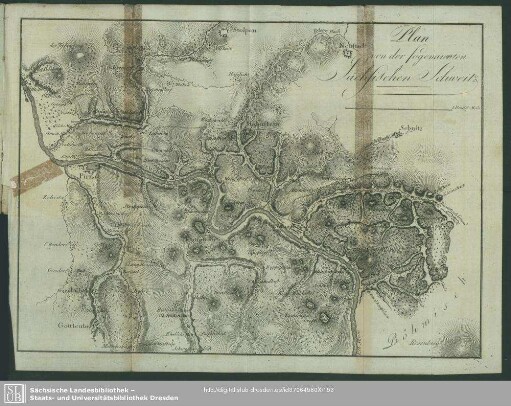 Plan von der sogenannten Sächsischen Schweitz