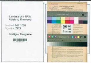 Entnazifizierung Margarete Roettges , geb. 10.11.1890 ()