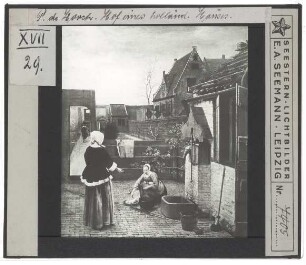 Hooch, Frau und Magd in einem Hof (London NG 794)