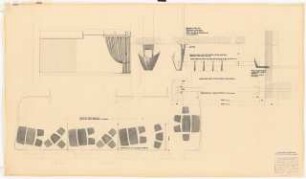 Schauspielhaus, Bochum: Gaststätte: Sitzplan Weinstube, Details 1:20, 1:1