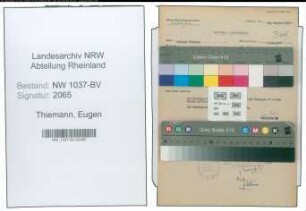 Entnazifizierung Eugen Thiemann , geb. 07.07.1888 (Arzt)