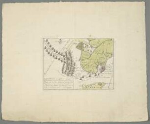 Plan von der See-Schlacht zwischen den Englischen u. den vereinigten Französischen u. Spanischen Flotten bey Trafalgar ohnweit Cadix, d. 2. Octbr. 1805