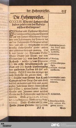 Die Hohenpriester.