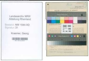 Entnazifizierung Georg Kraemer , geb. 12.06.1894 (Polizeisekretaer)