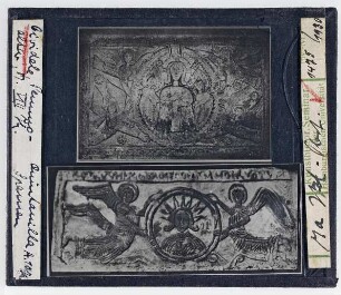 Cividale: Pemmo-Altar, 8. Jhd. (oben), Quintanilla, Anfang 10. Jhd. (unten)