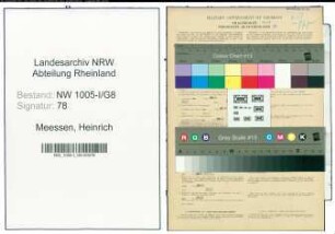 Entnazifizierung Heinrich Meessen , geb. 13.01.1887 (Maschinensetzer)